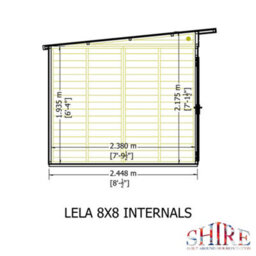Shire Lela Summerhouse 8X8 Ft With Double Doors - thumbnail 8