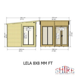 Shire Lela Summerhouse 8X8 Ft With Double Doors - thumbnail 7
