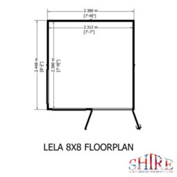 Shire Lela Summerhouse 8X8 Ft With Double Doors - thumbnail 9