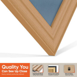 "AK Frames 25X17"" Country Pine Classic Vinyl Record Frame With Pompadour Mount For 12 Inch Lp Cover & Disc - Overlapped Design" - thumbnail 3