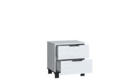 Furneo Modern White 2 Drawer Chest Of Drawers Bedside Cabinet Storage Pine Effect Cozy 02 - thumbnail 8