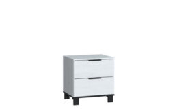 Furneo Modern White 2 Drawer Chest Of Drawers Bedside Cabinet Storage Pine Effect Cozy 02 - thumbnail 7