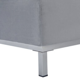 Beliani Corner Sofa 4 Seater Oslo Velvet Grey Right Hand - thumbnail 8