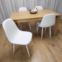 Kosy Koala Dining Table And 4 Chairs Oak Effect Table With 4 White Chairs Dining Room Furniture - thumbnail 9