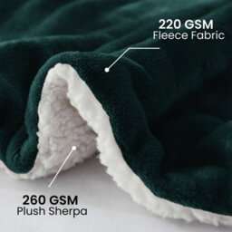 Ameha Emerald Sherpa Fleece Throw Blanket Soft Thick Fluffy Comfort For Bed, Sofa Couch & Travel King 200X240Cm - thumbnail 4
