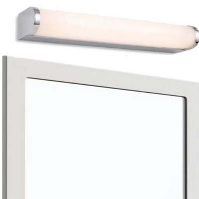 Chrome Led Bathroom Mirror Wall Light Ip21 40W E14 Bulb - image 1