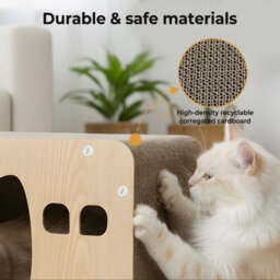 Skylos Cat Scratching Post Cardboard House With Toy Indoor Cat Scratcher - thumbnail 5