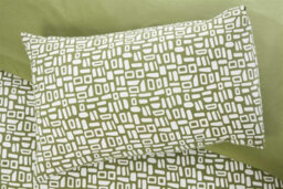 Rapport Home Pebbles Geo Green Duvet Cover Set Double Bedding Set - thumbnail 2