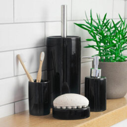 Harbour Housewares Ceramic Soap Dispenser - 280Ml - Black - thumbnail 6