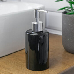 Harbour Housewares Ceramic Soap Dispenser - 280Ml - Black - thumbnail 4