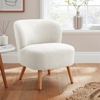 Gfw Evie Boucle Teddy Accent Chair Cream - image 1