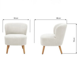 Gfw Evie Boucle Teddy Accent Chair Cream - thumbnail 6