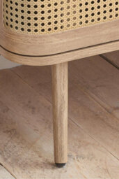 Birlea Pair Of Rattan Bedside Cabinet 1 Drawer Oak  Sark  Side Table - thumbnail 3