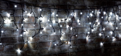 LYYT Christmas Festive Connectable Icicle-Inspired Outdoor 100 Led String Lights- Cool White - image 1