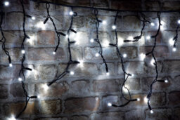 LYYT Christmas Festive Connectable Icicle-Inspired Outdoor 100 Led String Lights- Cool White - thumbnail 2