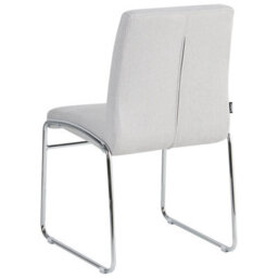 Beliani Set Of 2 Dining Chairs Lecco Fabric Light Grey - thumbnail 6