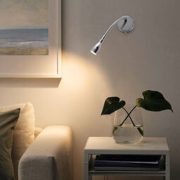 Long Life Lamps Company Led Indoor Bedside Reading Wall Light 2W 3000K Chrome H3144 - thumbnail 7