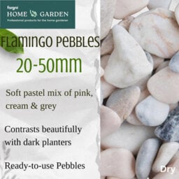Fargro Home and Garden Fargro™ Home & Garden Flamingo Pebbles 20-50mm - Pack Of 2 X 20Kg Bags Of Pink, Cream & Grey Decorative Pebbles - thumbnail 2