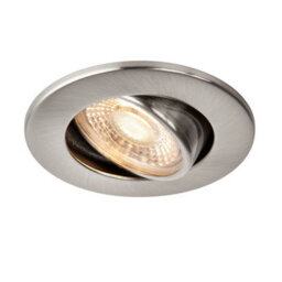 Luminosa Lighting Luminosa Shieldeco 500 Cct Tiltable Light 5W Recessed Downlight Satin Nickel Effect Plate - thumbnail 2