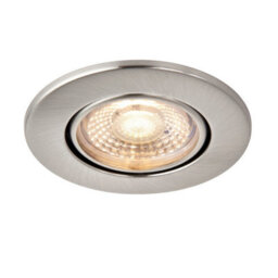 Luminosa Lighting Luminosa Shieldeco 500 Cct Tiltable Light 5W Recessed Downlight Satin Nickel Effect Plate - thumbnail 3