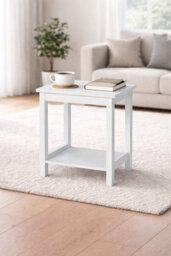 Spot On Dealz Small Side Table Bedside Tables 2 Tier Night Stand Occasional Slim Table - thumbnail 6