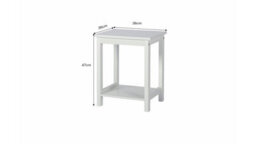 Spot On Dealz Small Side Table Bedside Tables 2 Tier Night Stand Occasional Slim Table - thumbnail 4