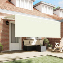Berkfield Awning With Blind Manual Cream 350 X 200 X 120 Cm Fabric, Metal - thumbnail 3