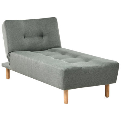 Beliani Chaise Longue Alsten Fabric Green - image 1