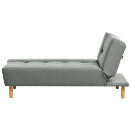 Beliani Chaise Longue Alsten Fabric Green - thumbnail 4
