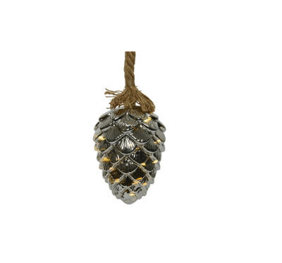 Lumineo Pine Cone Christmas Led Rope Light With 15 Warm White Leds 15Cm Decorative Light - image 1
