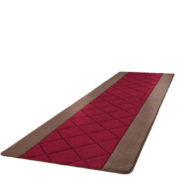 Smart Living Carmela Heavy Duty Machine Washable Hallway Kitchen Non Slip Door Mat - 60Cm X 110Cm - Brown Red - thumbnail 4