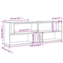 Berkfield Durable Tv Cabinet High Gloss Grey 149X30X52 Cm Engineered Wood - thumbnail 8