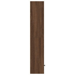 Berkfield Durable Bookcase Brown Oak 31X24X127 Cm Engineered Wood - thumbnail 5