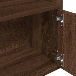 Berkfield Durable Bookcase Brown Oak 31X24X127 Cm Engineered Wood - thumbnail 8