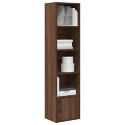 Berkfield Durable Bookcase Brown Oak 31X24X127 Cm Engineered Wood - thumbnail 2