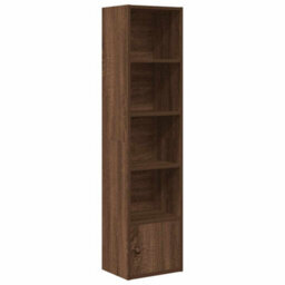 Berkfield Durable Bookcase Brown Oak 31X24X127 Cm Engineered Wood - thumbnail 1