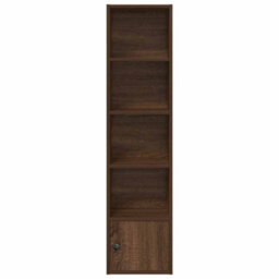 Berkfield Durable Bookcase Brown Oak 31X24X127 Cm Engineered Wood - thumbnail 4