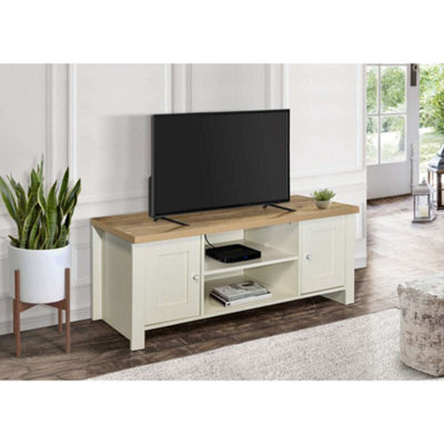 Birlea Highgate Large Tv Unit Cream & Oak - image 1