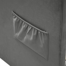 Abrihome Velvet Ottoman Daybed (90X190Cm), 3Ft Single Sofa Bed With Usb/type-C Charging & Hydraulic Storage, Grey - thumbnail 9