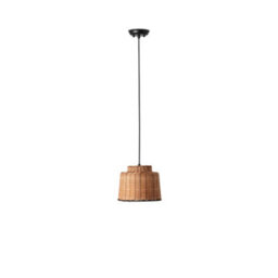 Luminosa Lighting Luminosa Saipan Black, Rattan Dome Pendant Lamp 2700K