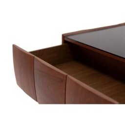 "Avf Delano Tv Stand For Tvs Up To 85"" With Soft Close Doors, Walnut Wood, Black Glass Top & Cable Management - Elegant Storage" - thumbnail 6