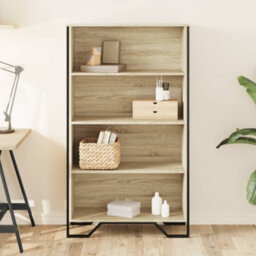 Berkfield Modern Bookcase Sonoma Oak 80X31X137.5 Cm Engineered Wood - thumbnail 3
