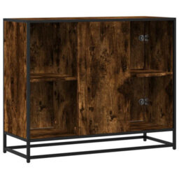 Berkfield Sideboard Smoked Oak 92X35X76 Cm Engineered Wood - thumbnail 6