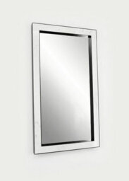 Top Ceramics Designer Wall Mirror (L)120 X (W)70 Cm Black Matte Aluminium With  White Carrara Marble - thumbnail 3