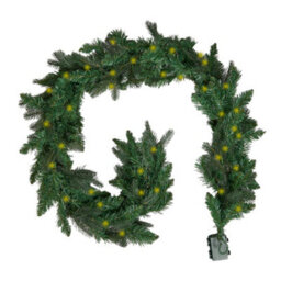 Dibor Traditional Melrose Pre-Lit Decorative Christmas Garland L180Cm - thumbnail 2
