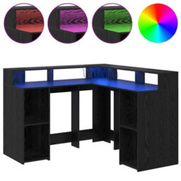 Berkfield Desk Black Oak 130X130X91 Cm Engineered Wood - thumbnail 4