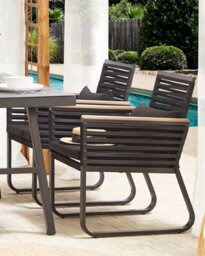 Beliani Set Of 2 Garden Chairs With Cushions Canetto Metal Black - thumbnail 2