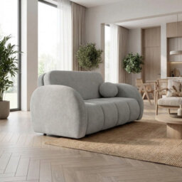 Viva Comfy Iii Upholstered Sofa Bed With Bedding Storage For Living Room Chipboard Metal Legs 152X103X85Cm Light Grey - thumbnail 3