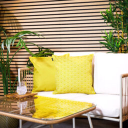 icon Indoor And Outdoor Waterproof Filled Cushion 2X Deck Chair Stripe Yellow & 2X Yellow - thumbnail 4