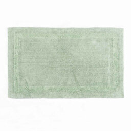 Homescapes Luxury Reversible Cotton Bath Mat Set - Sage Green - thumbnail 2